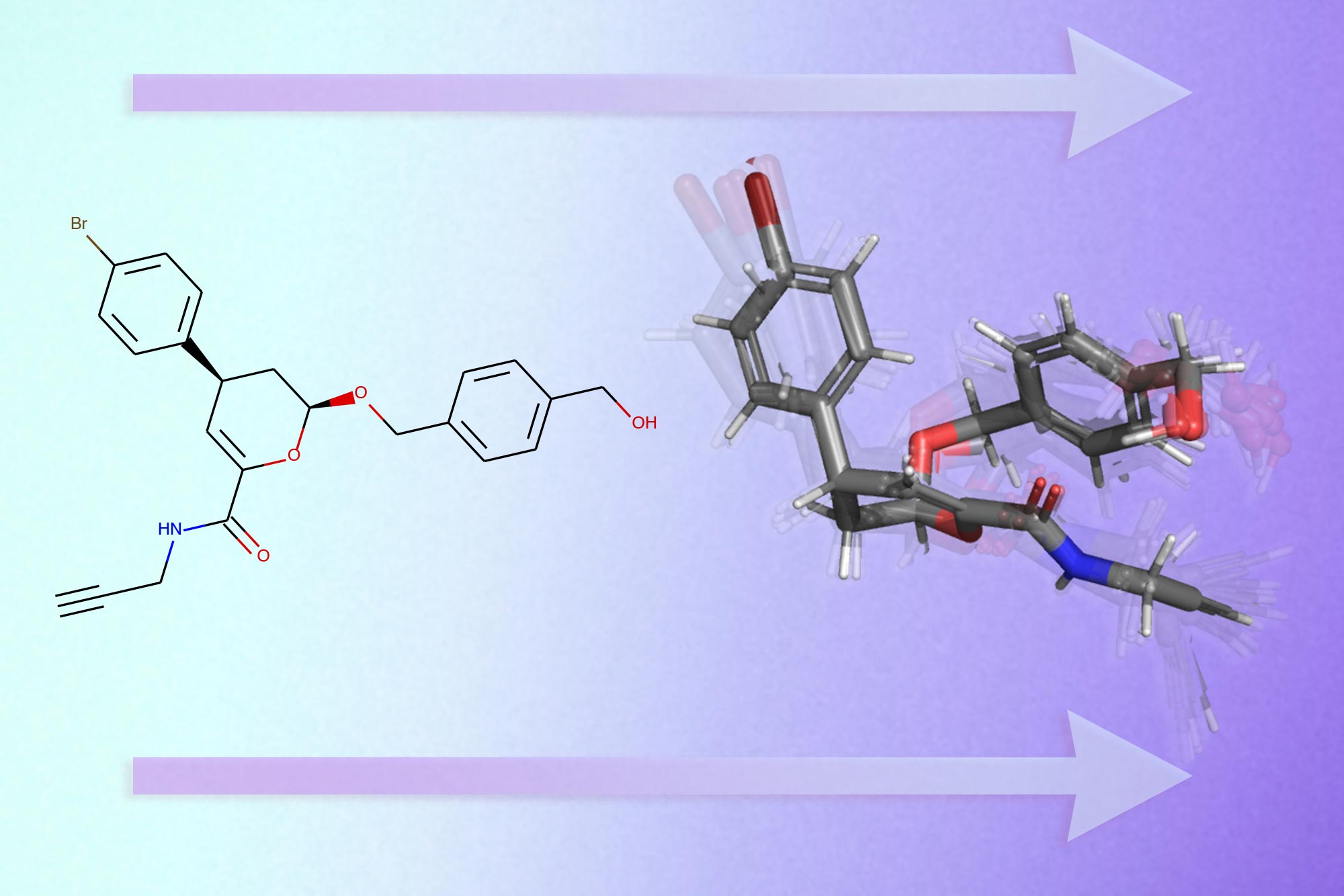 Los investigadores del MIT han desarrollado un modelo de aprendizaje profundo que puede predecir rápidamente las probables formas 3D de una molécula dado un gráfico 2D de su estructura. Esta técnica podría acelerar el descubrimiento de fármacos. Crédito: Cortesía de los investigadores, editado por MIT News