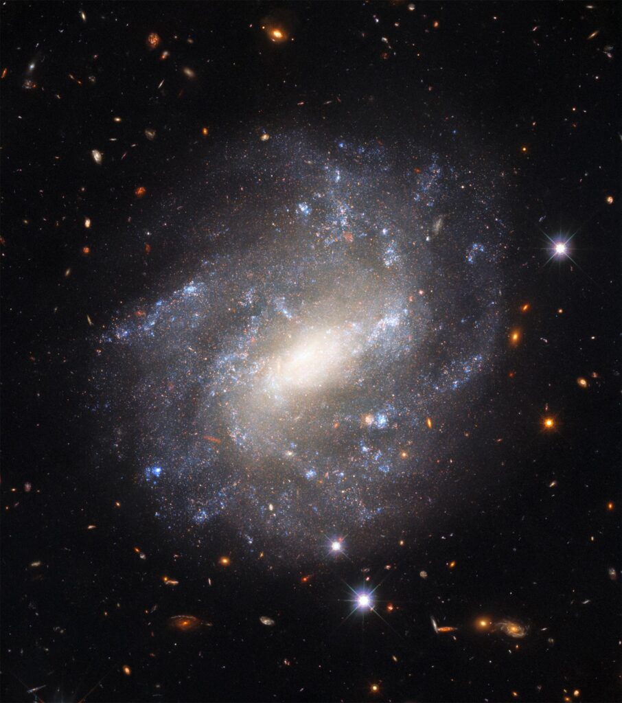 Imagen de la cámara 3 de campo amplio del telescopio espacial Hubble de la galaxia espiral UGC 9391. Crédito: ESA / Hubble & NASA, A. Riess et al.