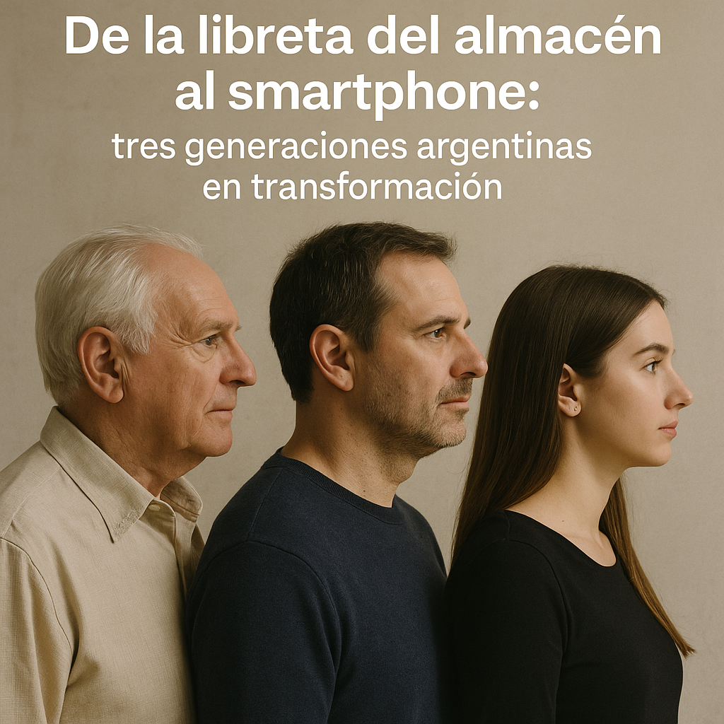 De la libreta del almacén al smartphone: tres generaciones argentinas en transformación